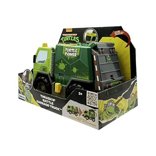 TMNT Thrash N’ Battle Garbage Truck with Lights, Sounds & Sewer Cap Launchers