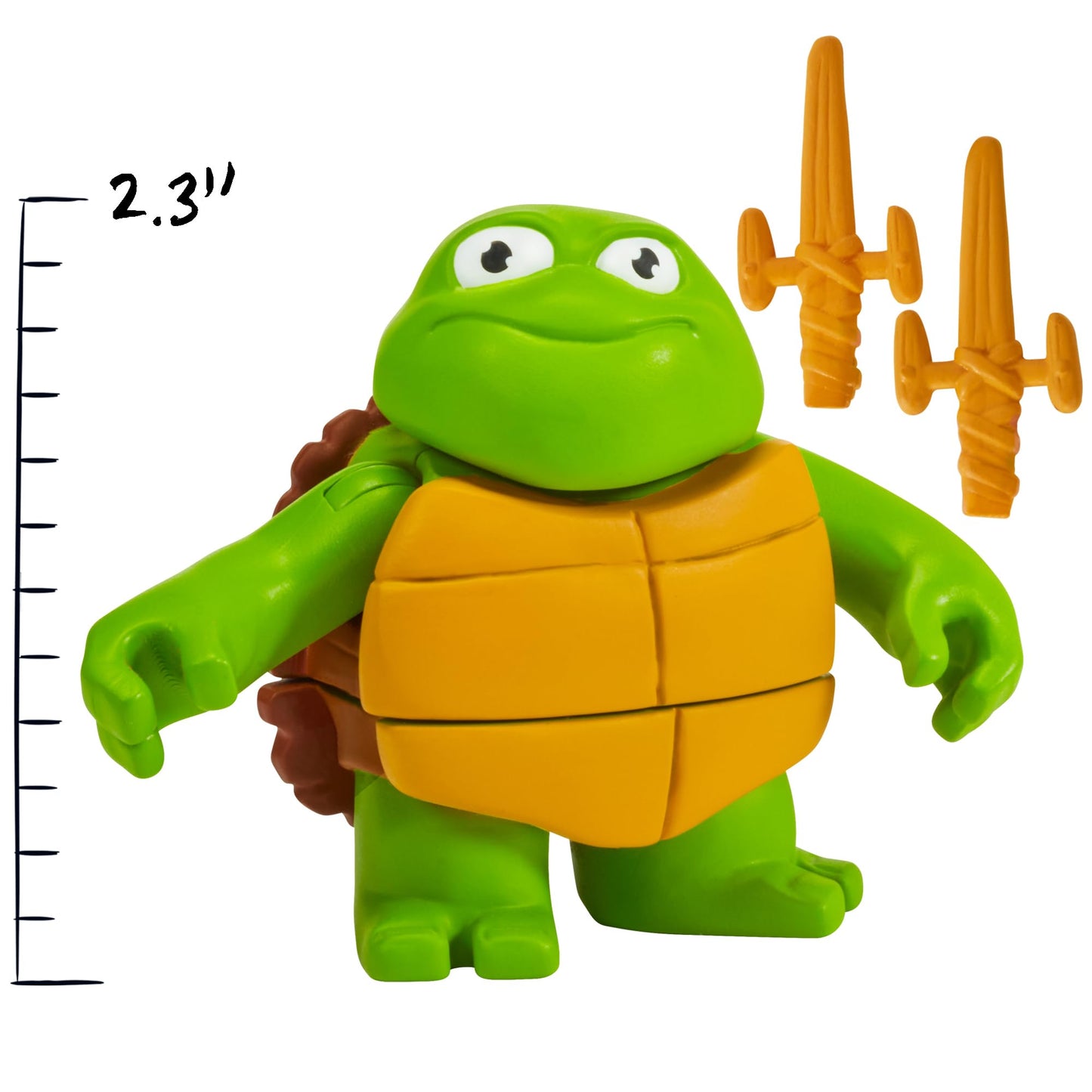 TMNT Turtle Tot 2-Pack: Michelangelo & Raphael Action Figures (3in & 3.5in) – Gift for Kids 4–7 & TMNT Fans