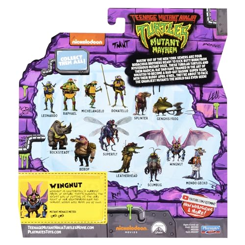 TMNT Wingnut 4-Inch Basic Action Figure | Mutant Mayhem by Playmates Toys