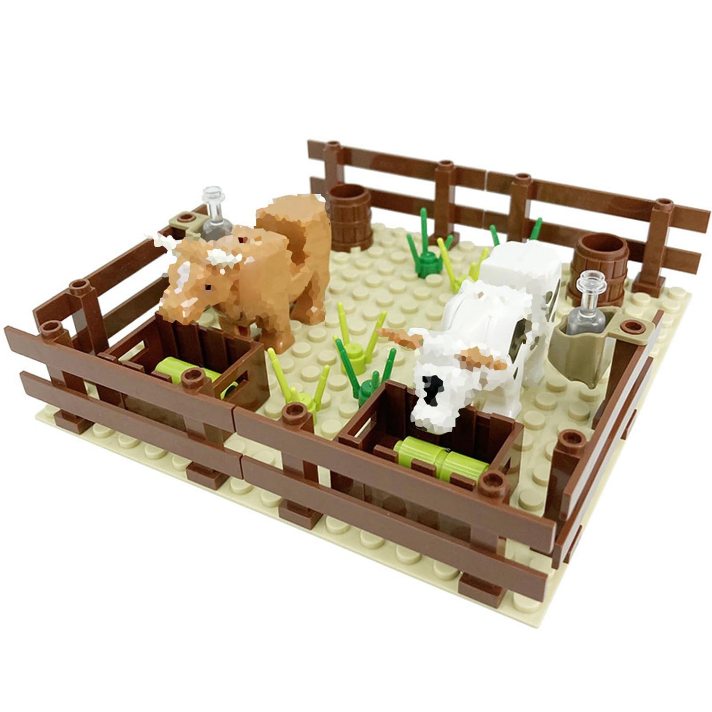 TNDCKP Barn & Farm Building Block Set C – Chicken Coop, Garden & Crops, Lego 853792 Compatible | Ages 6–12
