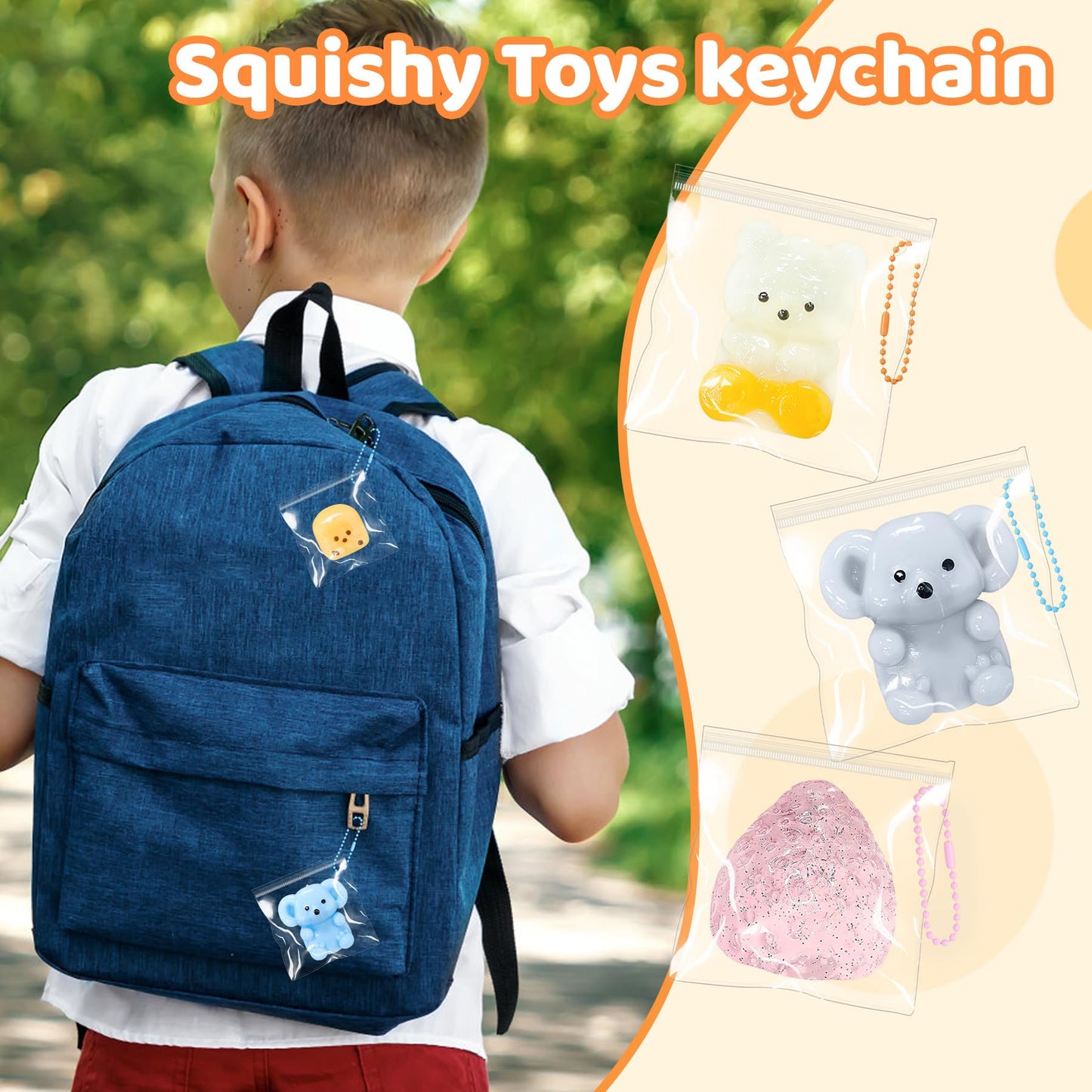 TNGTSWWCV 20pc Taba Squishy Toys Kit – Valentines Day Gifts, Fidget Toys with Keychain (Random)