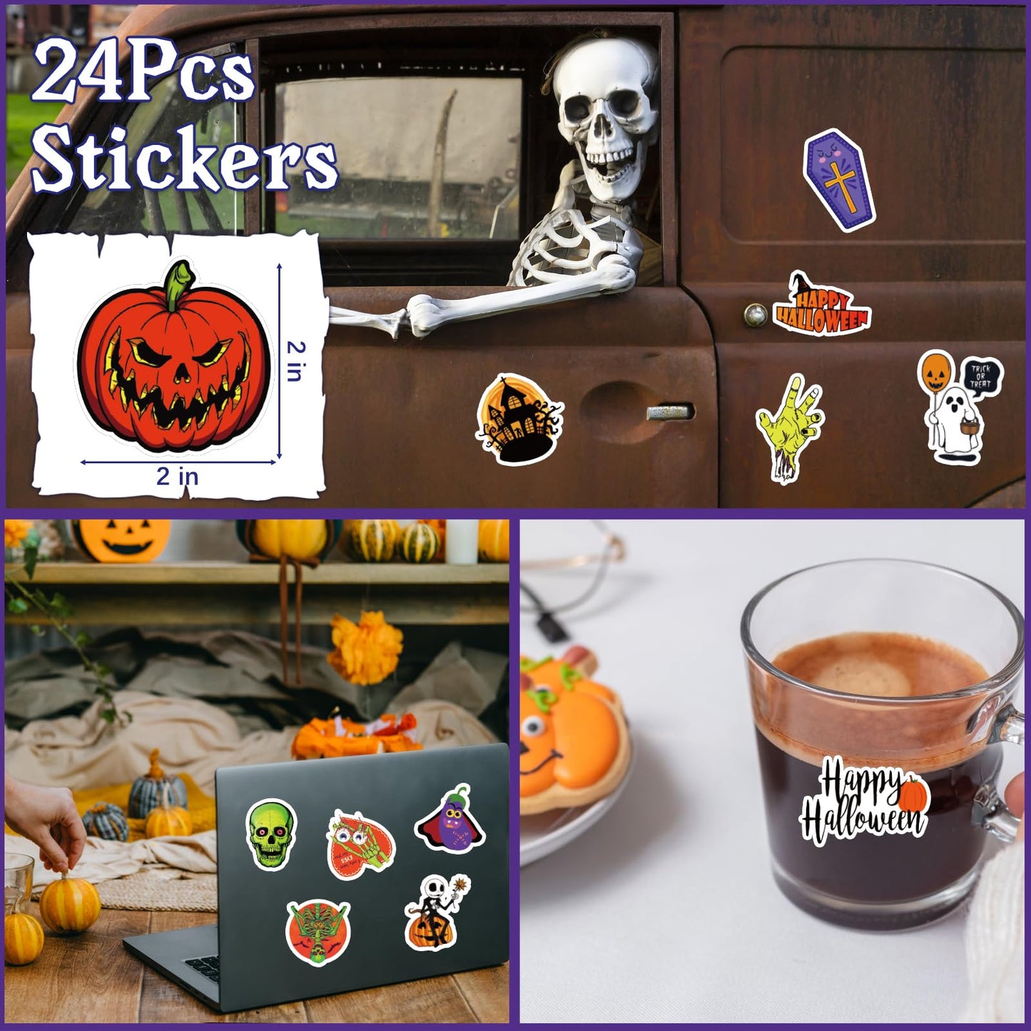 TOANWOD 24Pcs Halloween Mochi Squishy Toys – Party Favors & Classroom Prizes