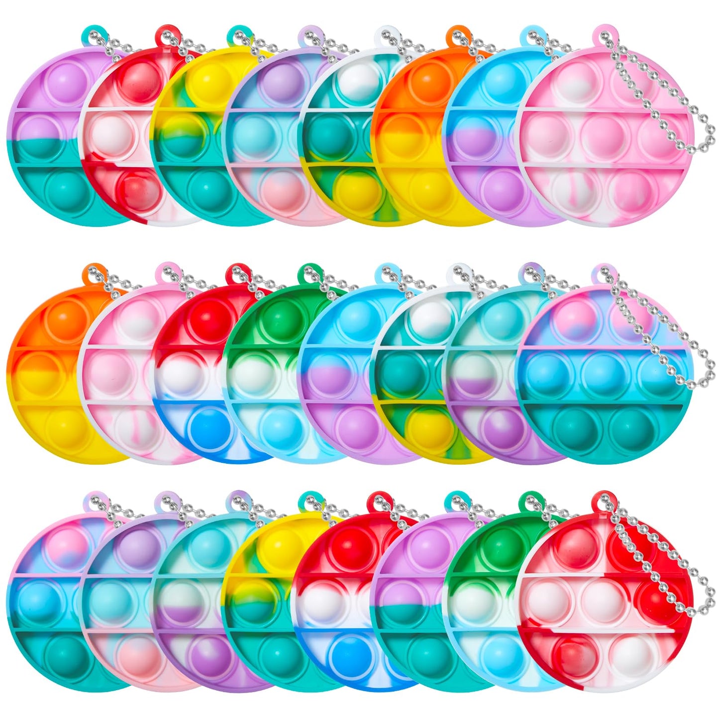 TOANWOD 24Pcs Pop Fidget Toys – Party Favors & Classroom Prizes