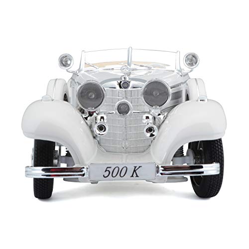 Maisto 1:18 Scale 1936 Mercedes-Benz 500 K Special Roadster Diecast – White | Tobar