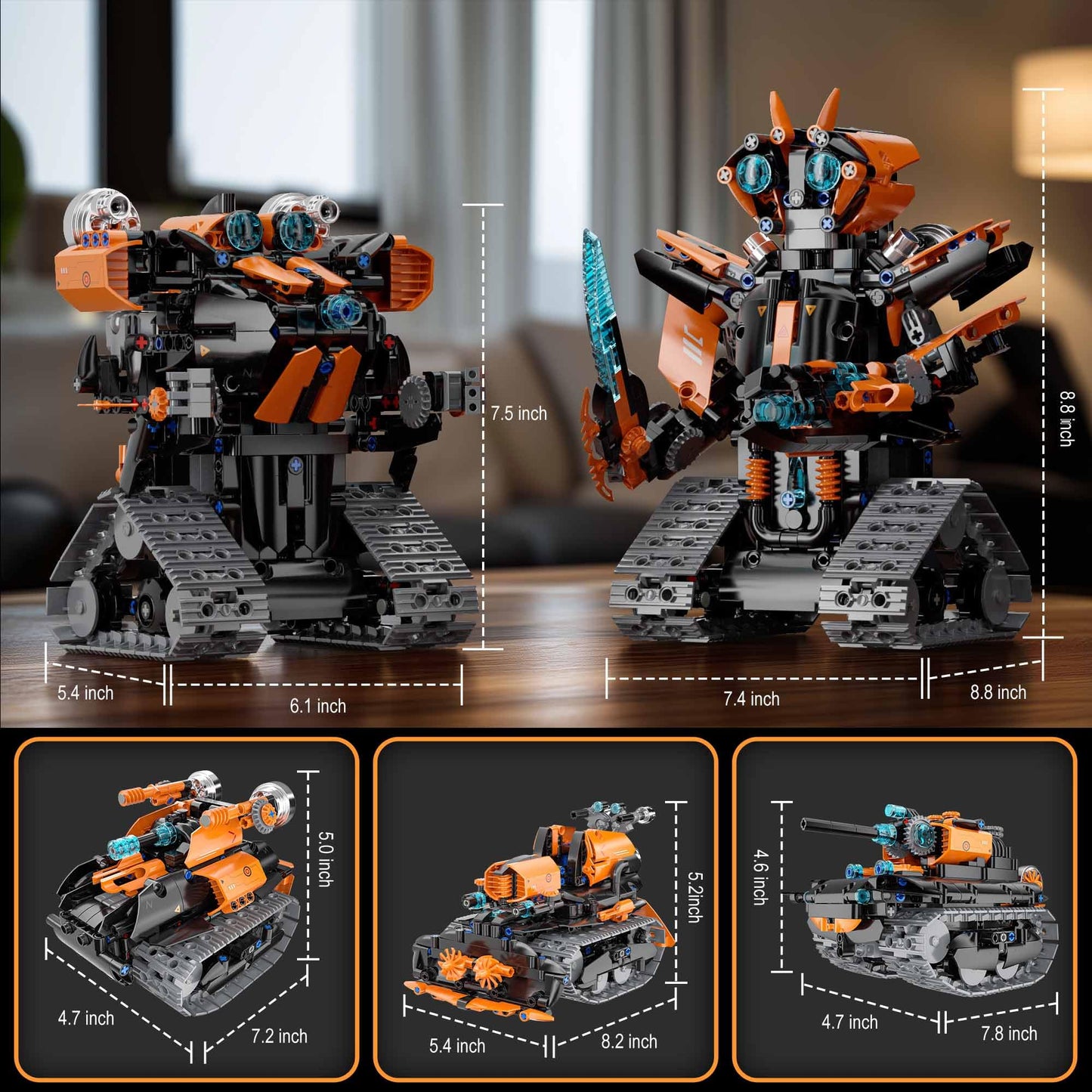 TOBSABPX 5-in-1 STEM Robot Building Kit for Kids 6-14 – 689Pcs, Remote & App Controlled