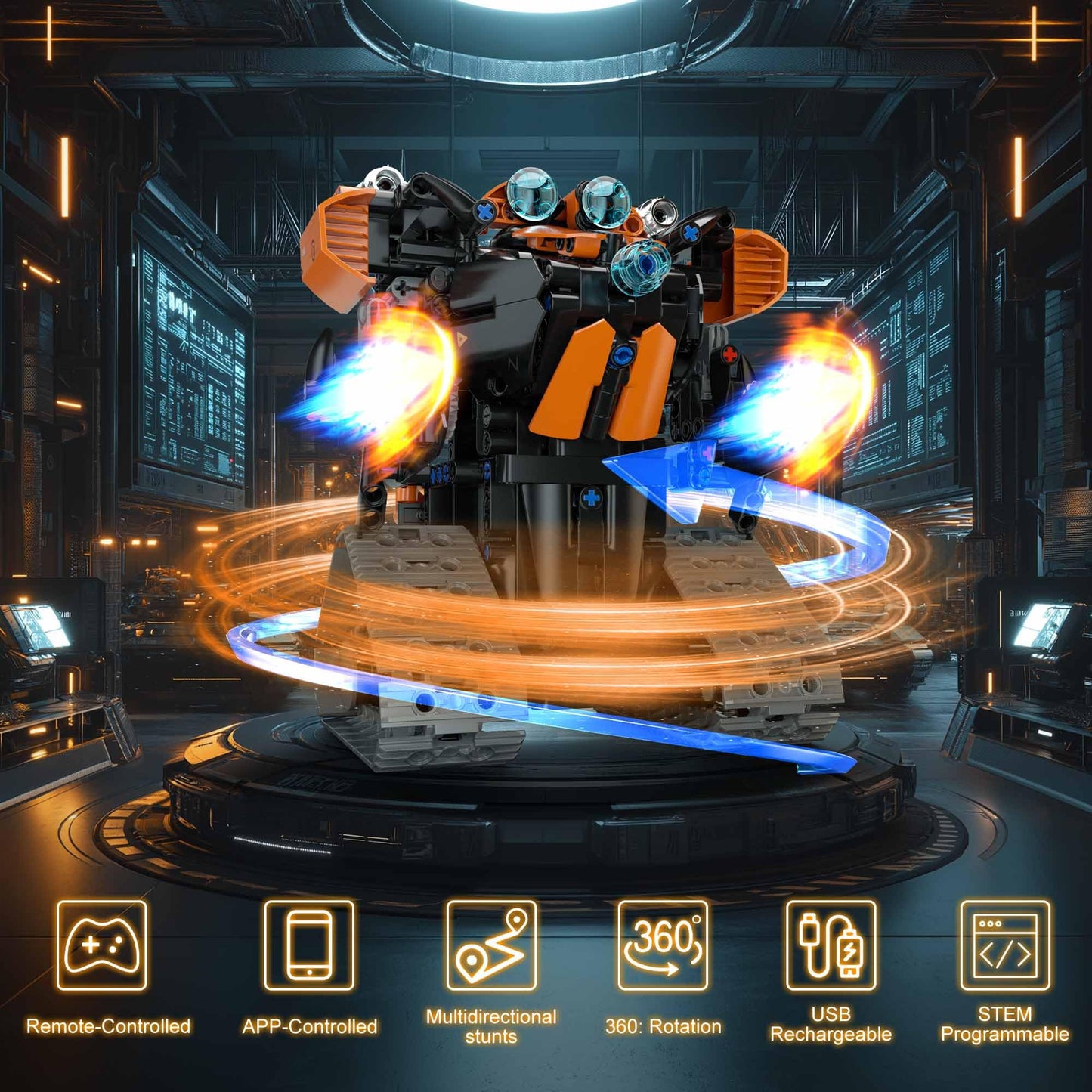 TOBSABPX 5-in-1 STEM Robot Building Kit for Kids 6-14 – 689Pcs, Remote & App Controlled