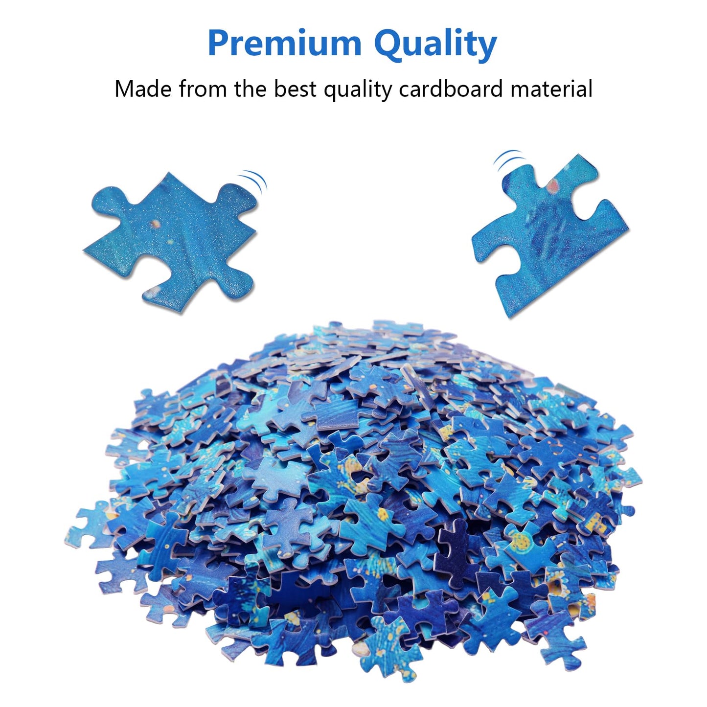 TOCHILD 1000-Piece Glitter Starry Sky Puzzle with Back-Letters | Family Puzzle 70x50 cm