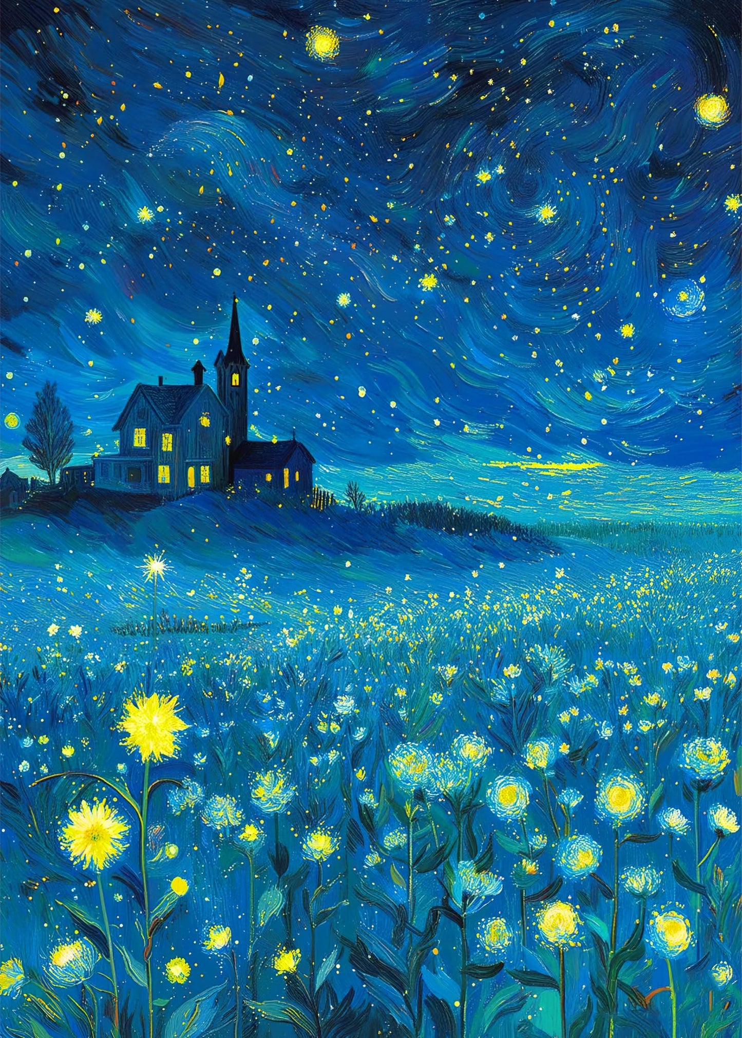 TOCHILD 1000-Piece Glitter Starry Sky Puzzle with Back-Letters | Family Puzzle 70x50 cm