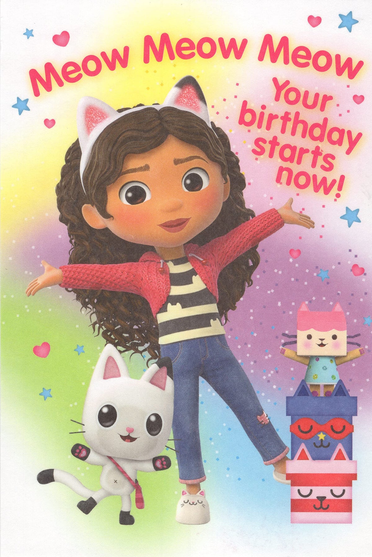 Gabby's Dollhouse Happy Birthday Coloring Card - Gabby, Pandy Paws, Baby Box | Today and Always