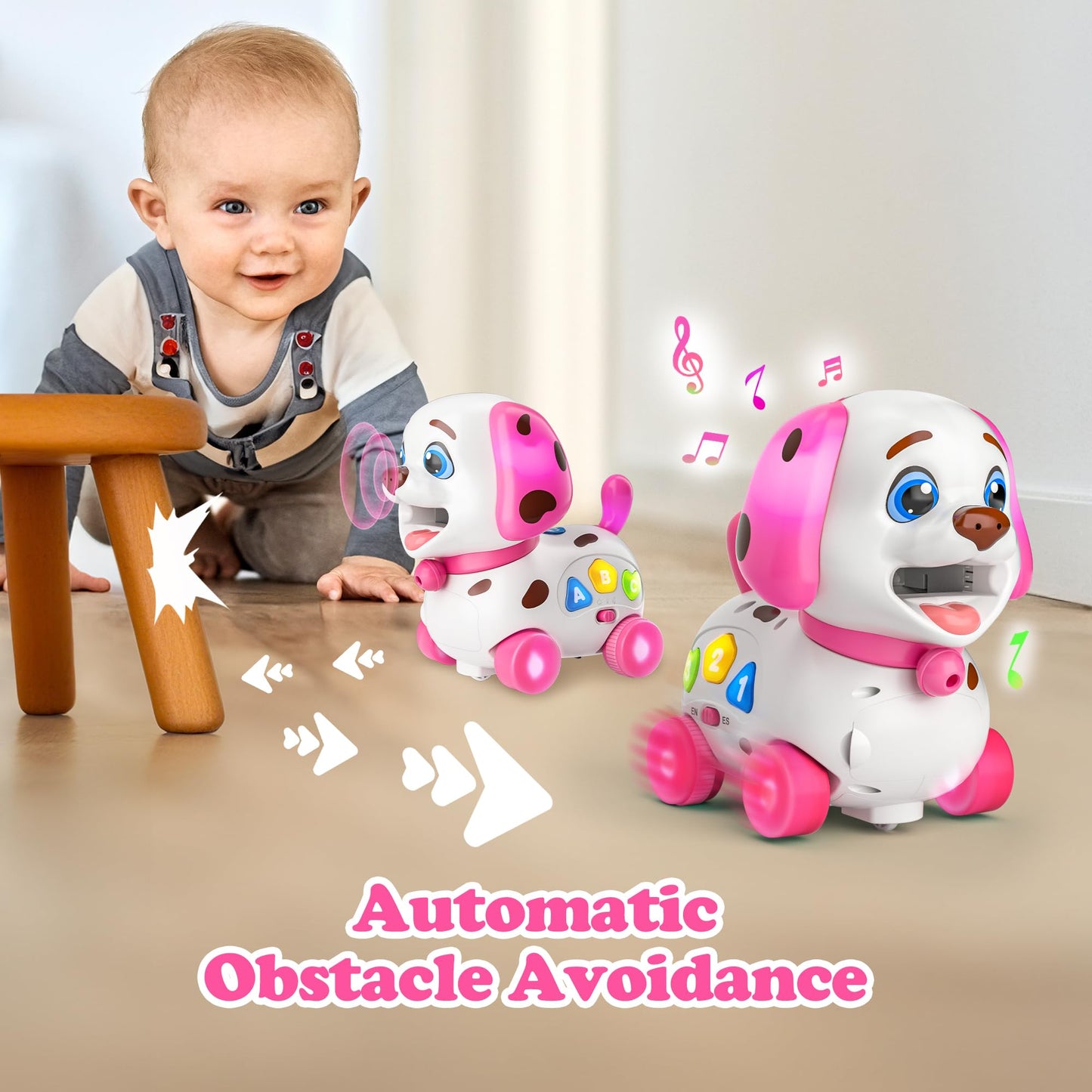 ToddlerCley 4-in-1 Musical Puppy Toy – Bilingual Learning Toy for Babies 6-18 Months