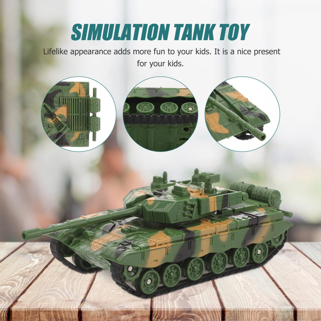 Toddmomy Tank Models: 360-degree Rotation Plastic Tanks for Kids – Toy & Desk Decor