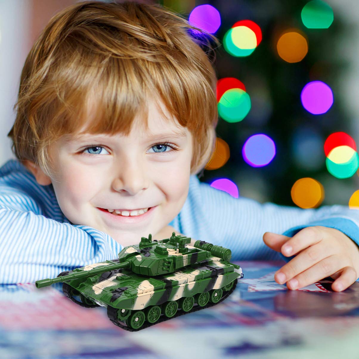 Toddmomy Tank Models: 360-degree Rotation Plastic Tanks for Kids – Toy & Desk Decor