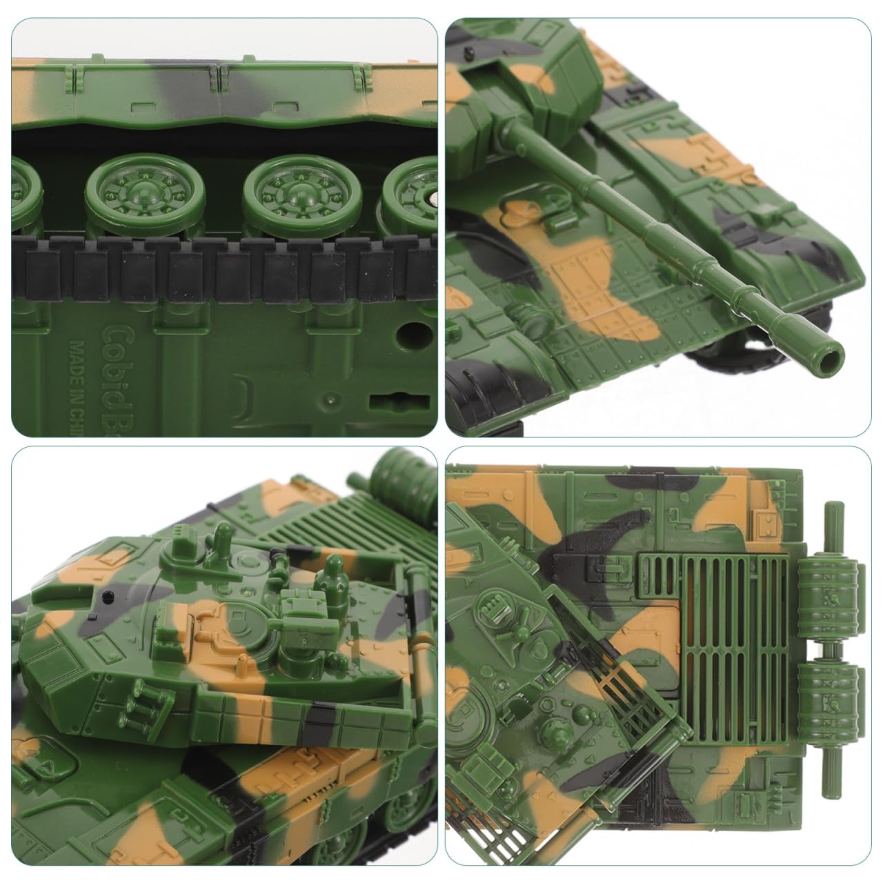 Toddmomy Tank Models: 360-degree Rotation Plastic Tanks for Kids – Toy & Desk Decor