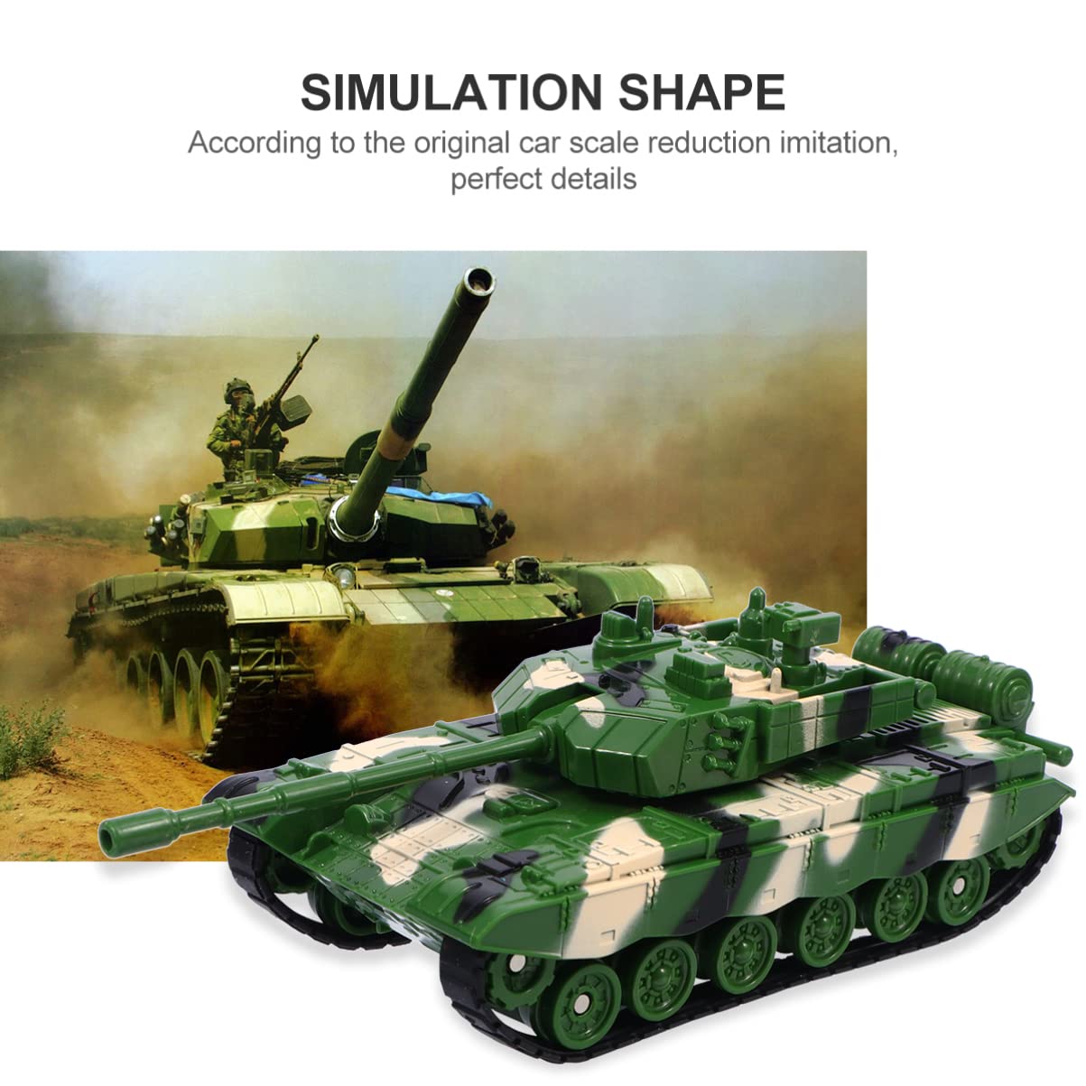 Toddmomy Tank Models: 360-degree Rotation Plastic Tanks for Kids – Toy & Desk Decor