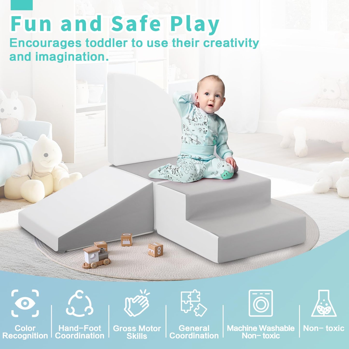 TODIBY Foam Blocks Climbing for Kids | Indoor & Outdoor Soft Play Set
