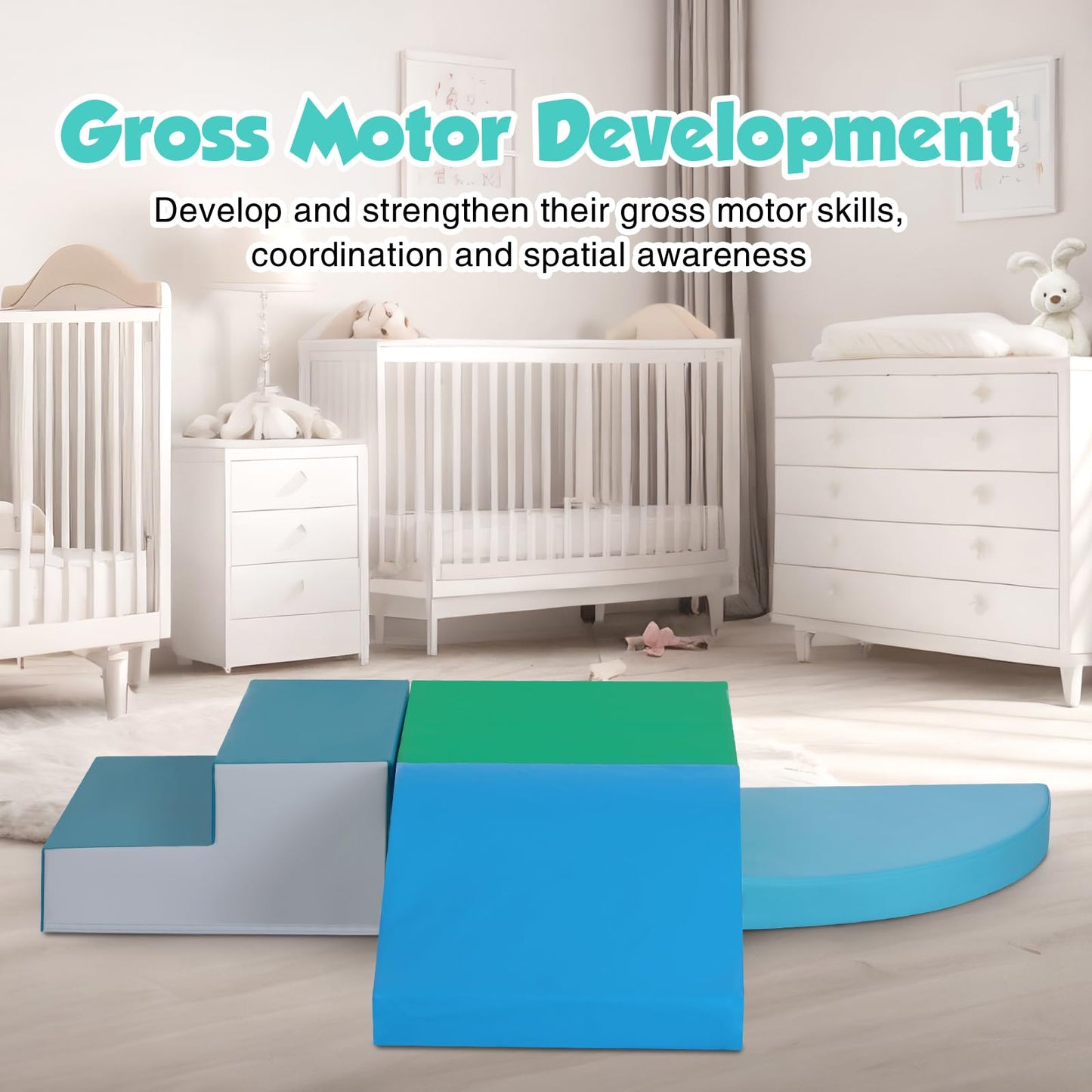 TODIBY 4-Piece Climbing Toys for Toddlers — Soft Foam Blocks
