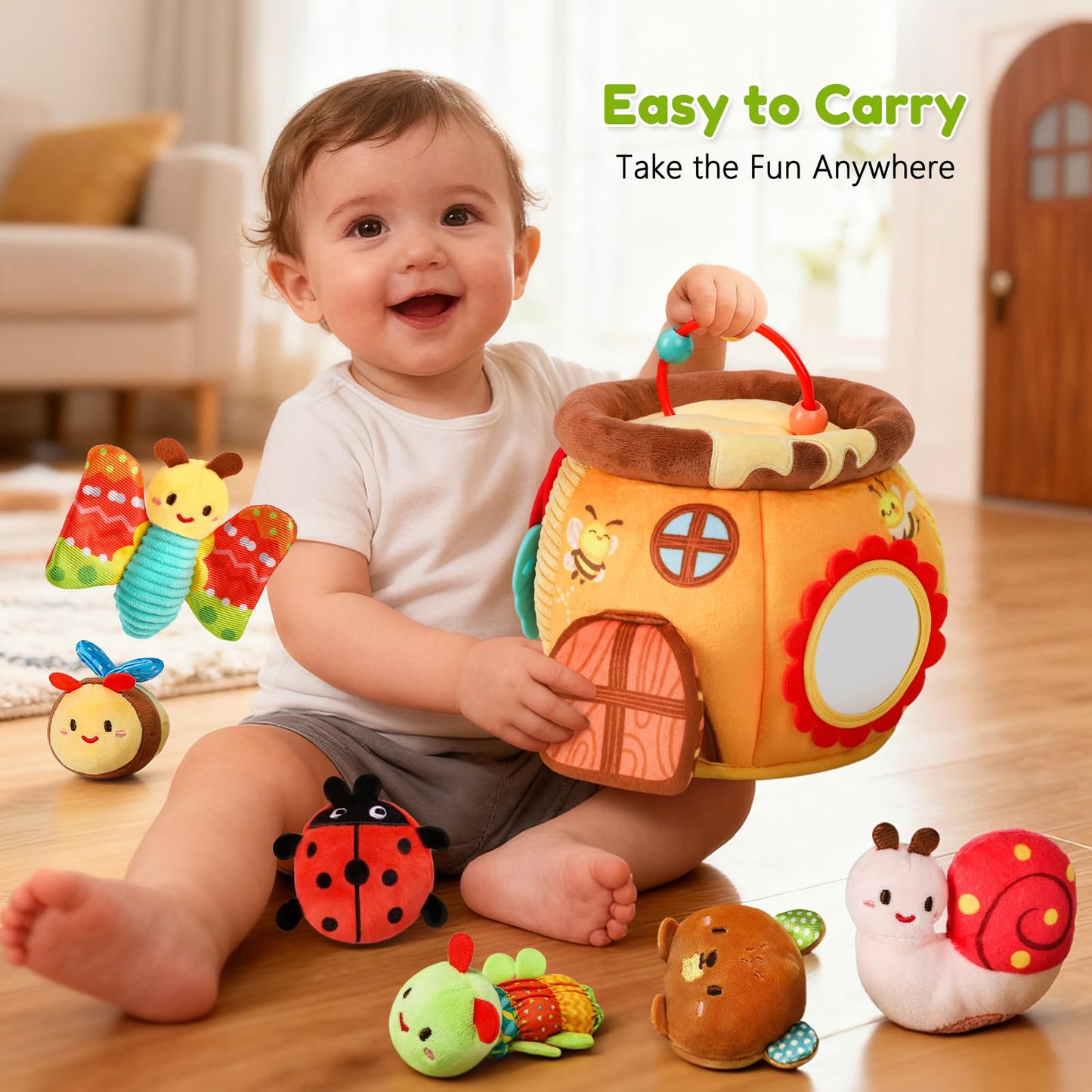 TOHIBEE Baby Toys 6-12 Months – Sensory Honey Pot with Animals