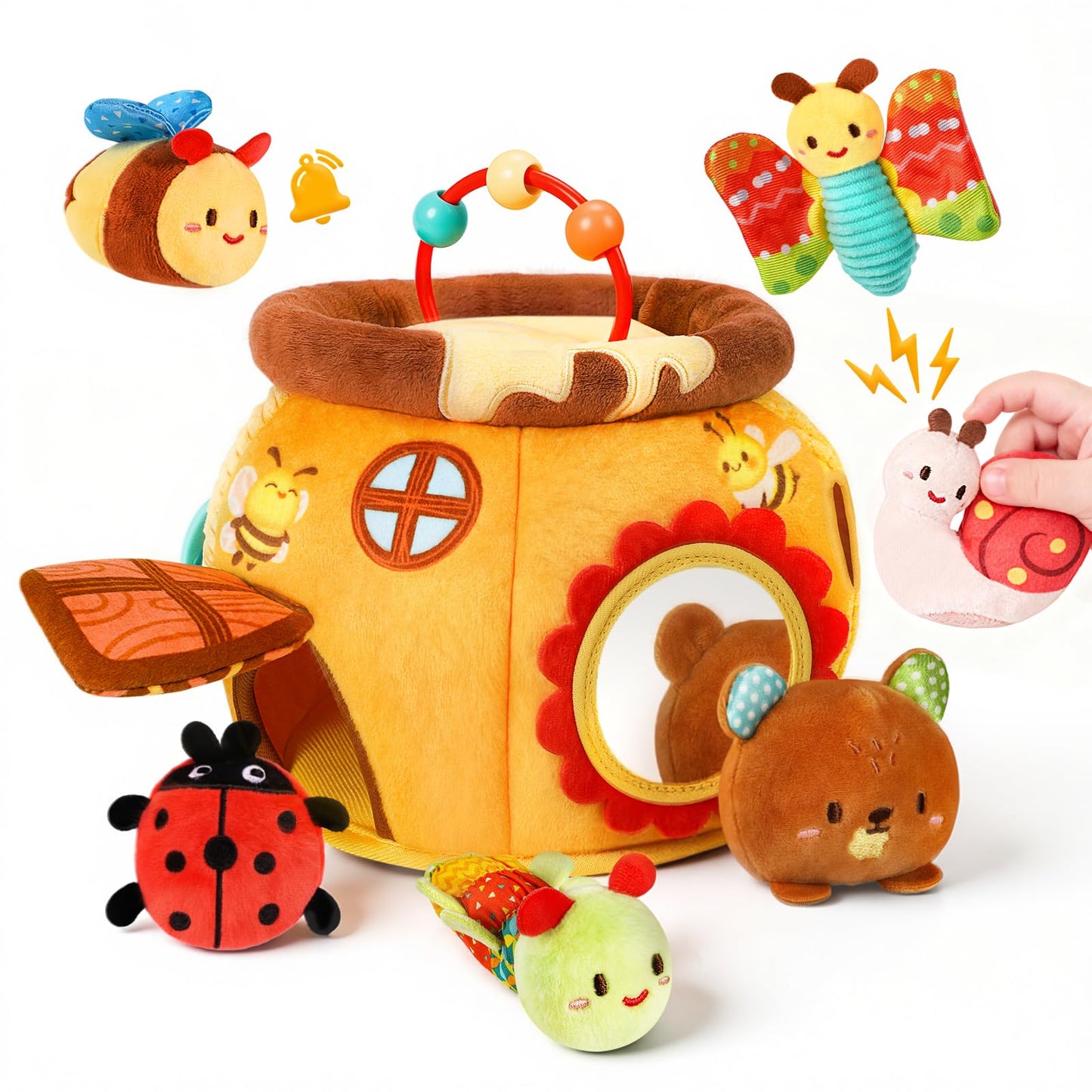 TOHIBEE Baby Toys 6-12 Months – Sensory Honey Pot with Animals