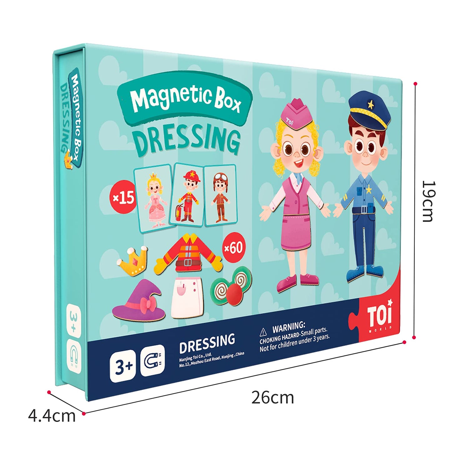 Toi Kids Magnetic Jigsaw Puzzle Boxes with Game Board – Educational Toy for Ages 3–8 | Portable Travel Set