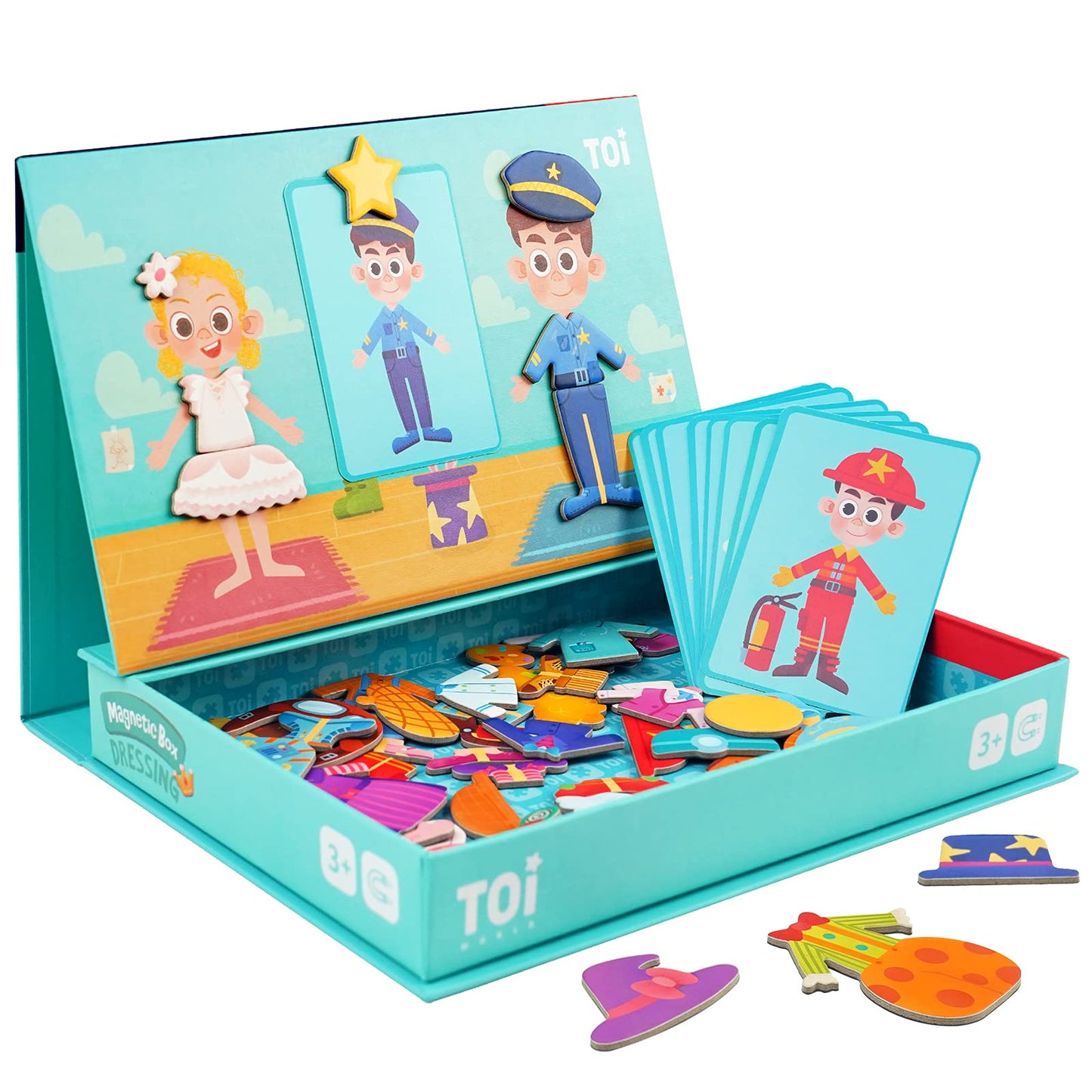 Toi Kids Magnetic Jigsaw Puzzle Boxes with Game Board – Educational Toy for Ages 3–8 | Portable Travel Set