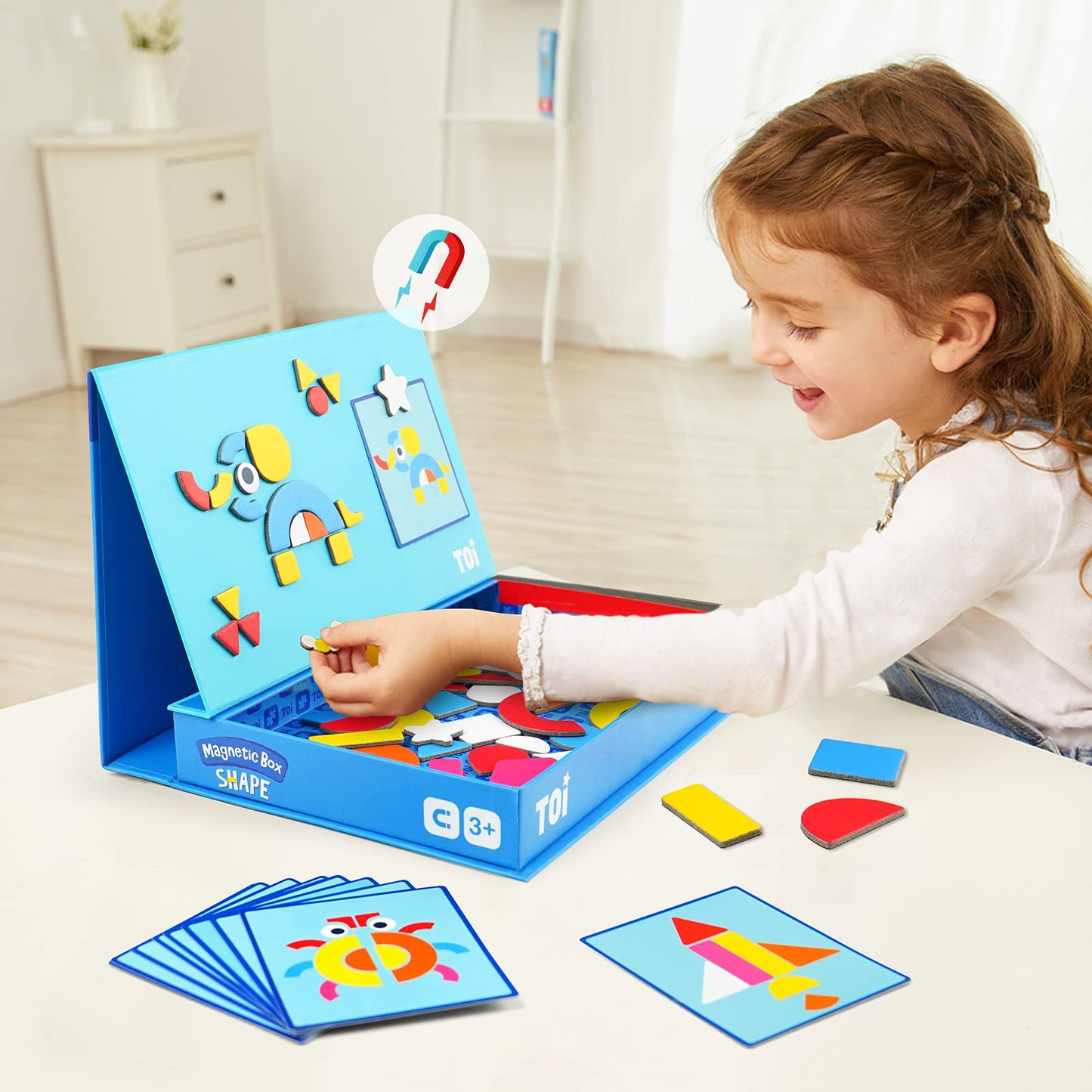 Toi Kids Magnetic Jigsaw Puzzle Boxes – Educational Magnetic Toy for Ages 3–8 | Portable Travel Game