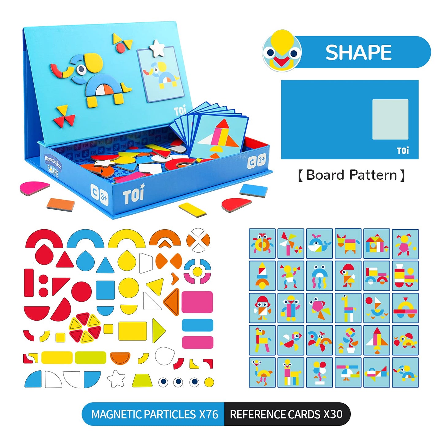 Toi Kids Magnetic Jigsaw Puzzle Boxes – Educational Magnetic Toy for Ages 3–8 | Portable Travel Game
