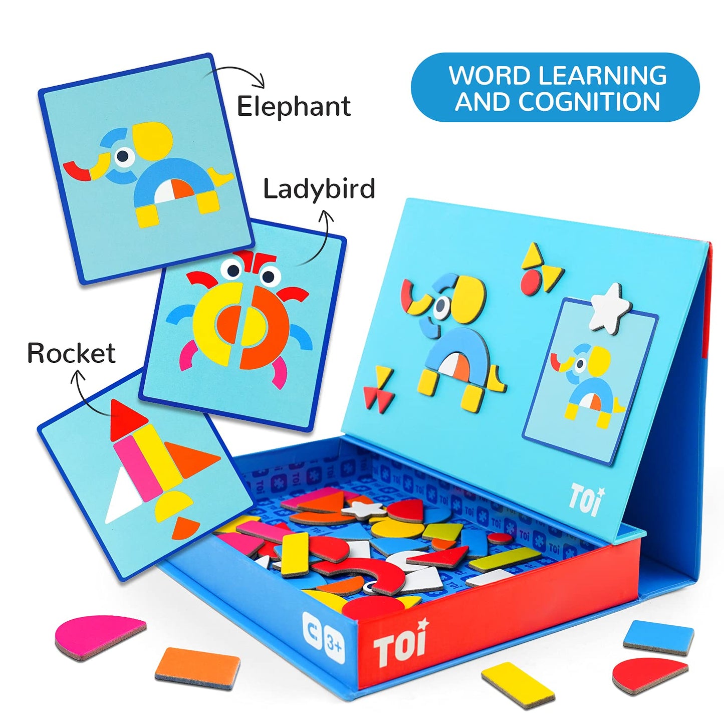 Toi Kids Magnetic Jigsaw Puzzle Boxes – Educational Magnetic Toy for Ages 3–8 | Portable Travel Game