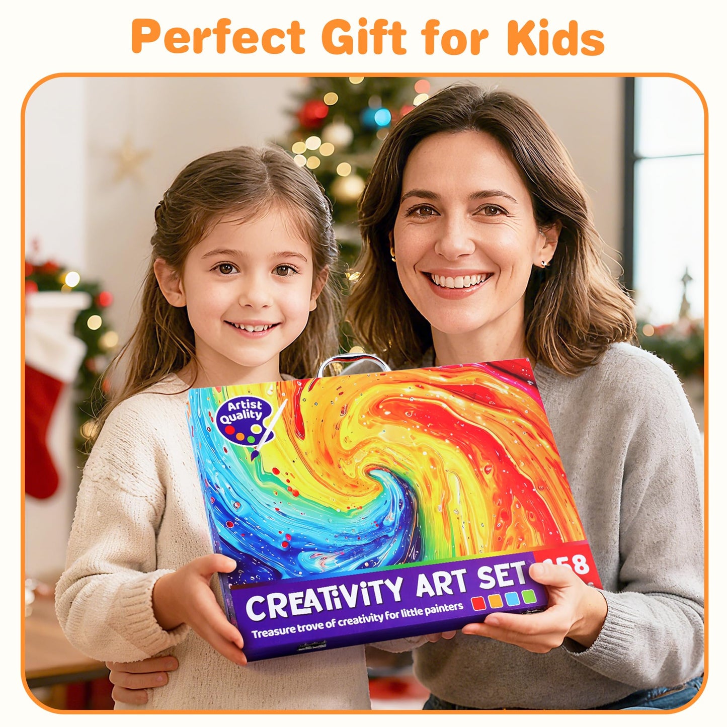Toidgy 158-Piece Deluxe Kids Art Kit: Pencils, Markers, Crayons & Paper for Ages 4-8