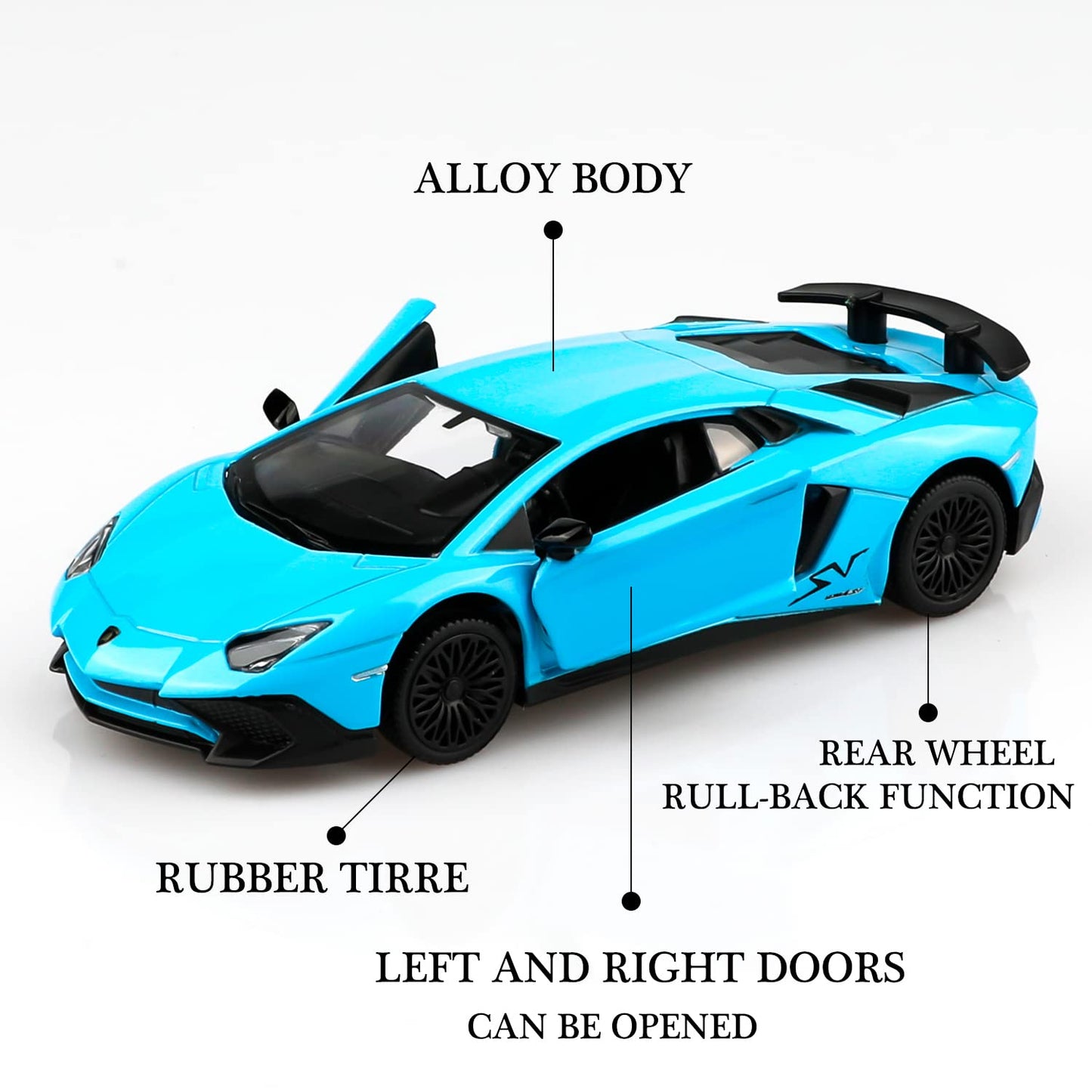 TOKAXI 1/36 LP750-4 SV Diecast Car – Pull-Back Toy for Kids & Collectors