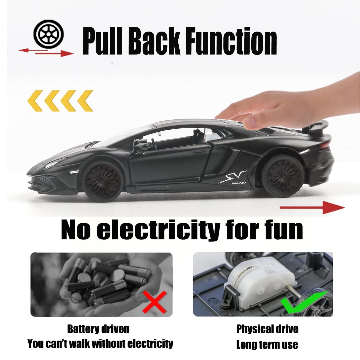 TOKAXI 1/36 LP750-4 SV Diecast Car – Pull-Back Toy for Kids & Collectors