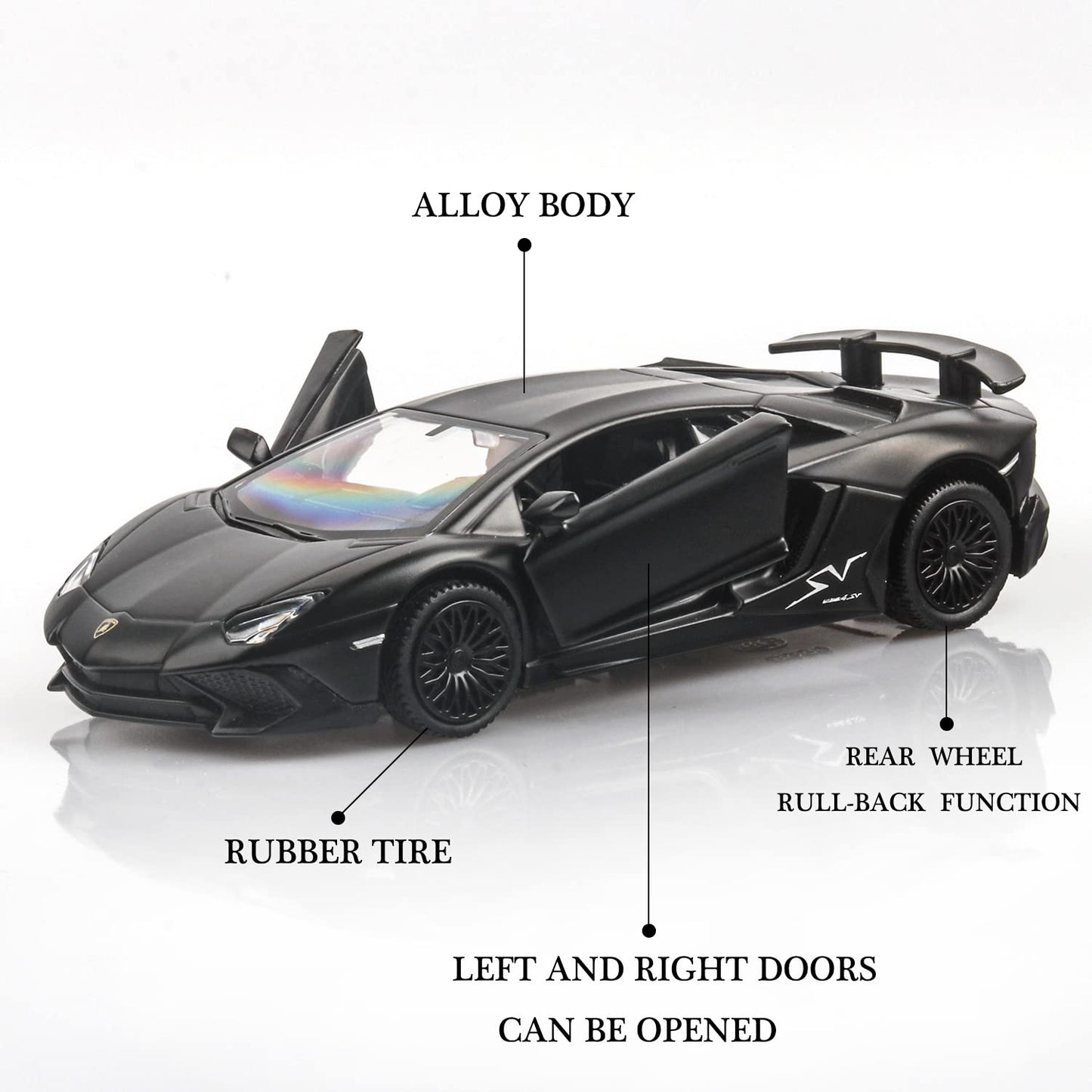 TOKAXI 1/36 LP750-4 SV Diecast Car – Pull-Back Toy for Kids & Collectors