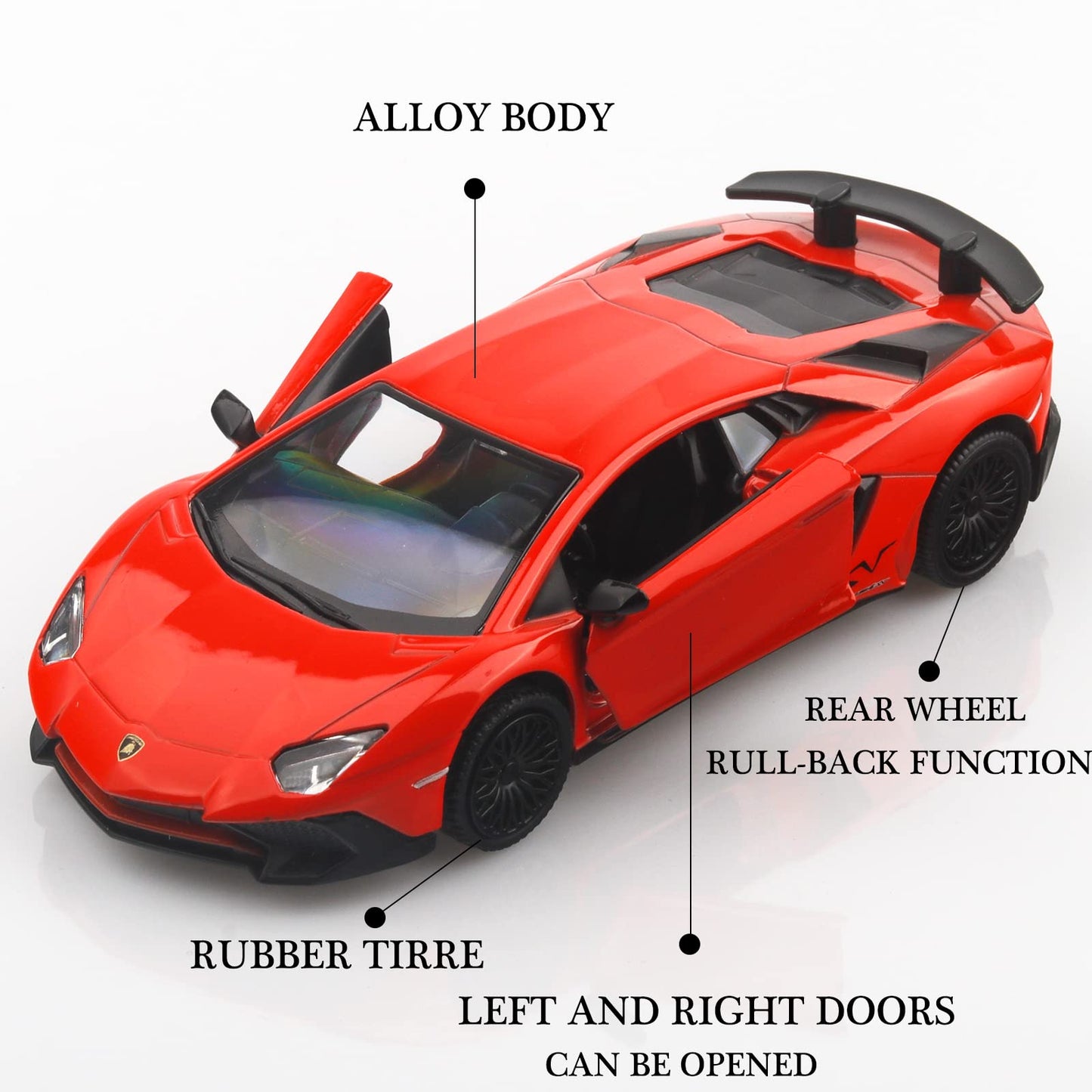 TOKAXI 1/36 LP750-4 SV Diecast Car | Pull-Back Toy for Kids & Collectors