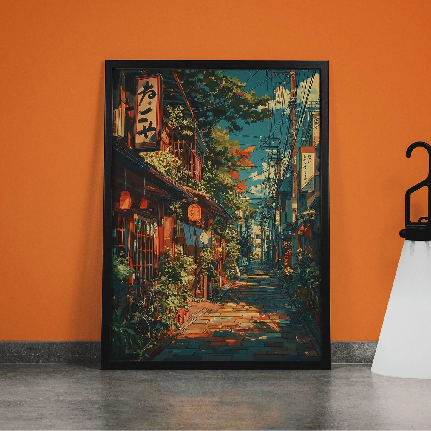 Tokyo City Street View Wall Poster – Modern Night Scene Art Print