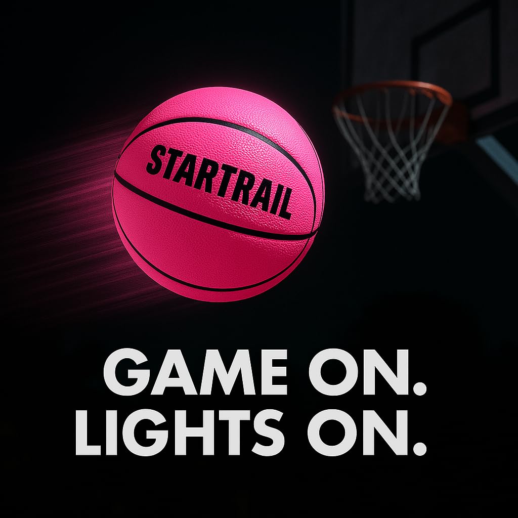 TOMLEON Light-Up Basketball - Glow in the Dark LED Official Size 7
