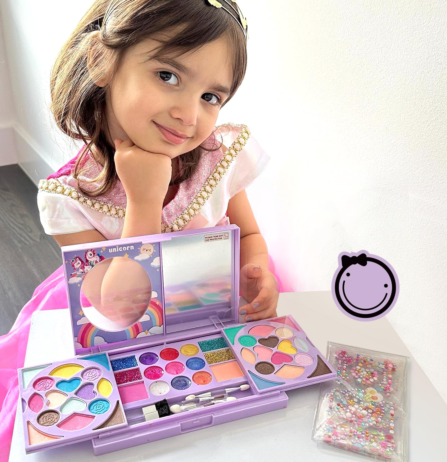Tomons Kids Makeup Kit for Girls – Real Washable Cosmetic Toy Set (3–10 Years)