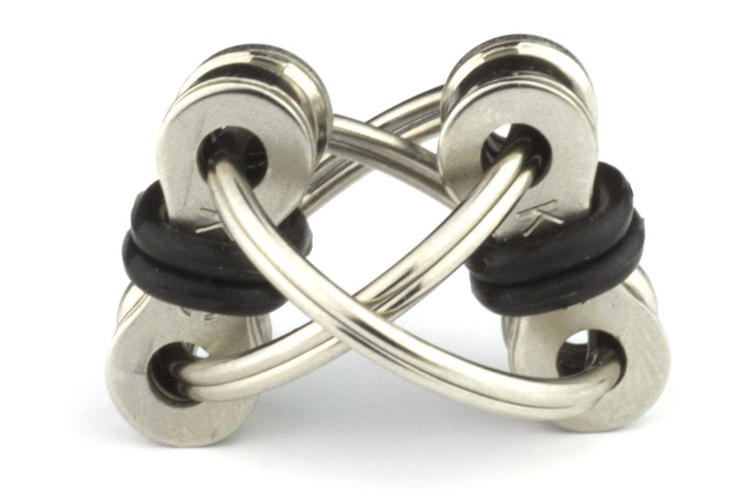 Tom's Fidgets Original Flippy Chain Fidget Toy – Silent, Durable Stress Reliever (2-Pack, Black)