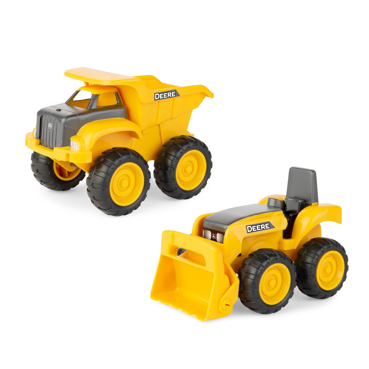 TOMY John Deere Vehicle Set – Dump Truck & Tractor Toy for Sandbox Play | Ages 18 Months+