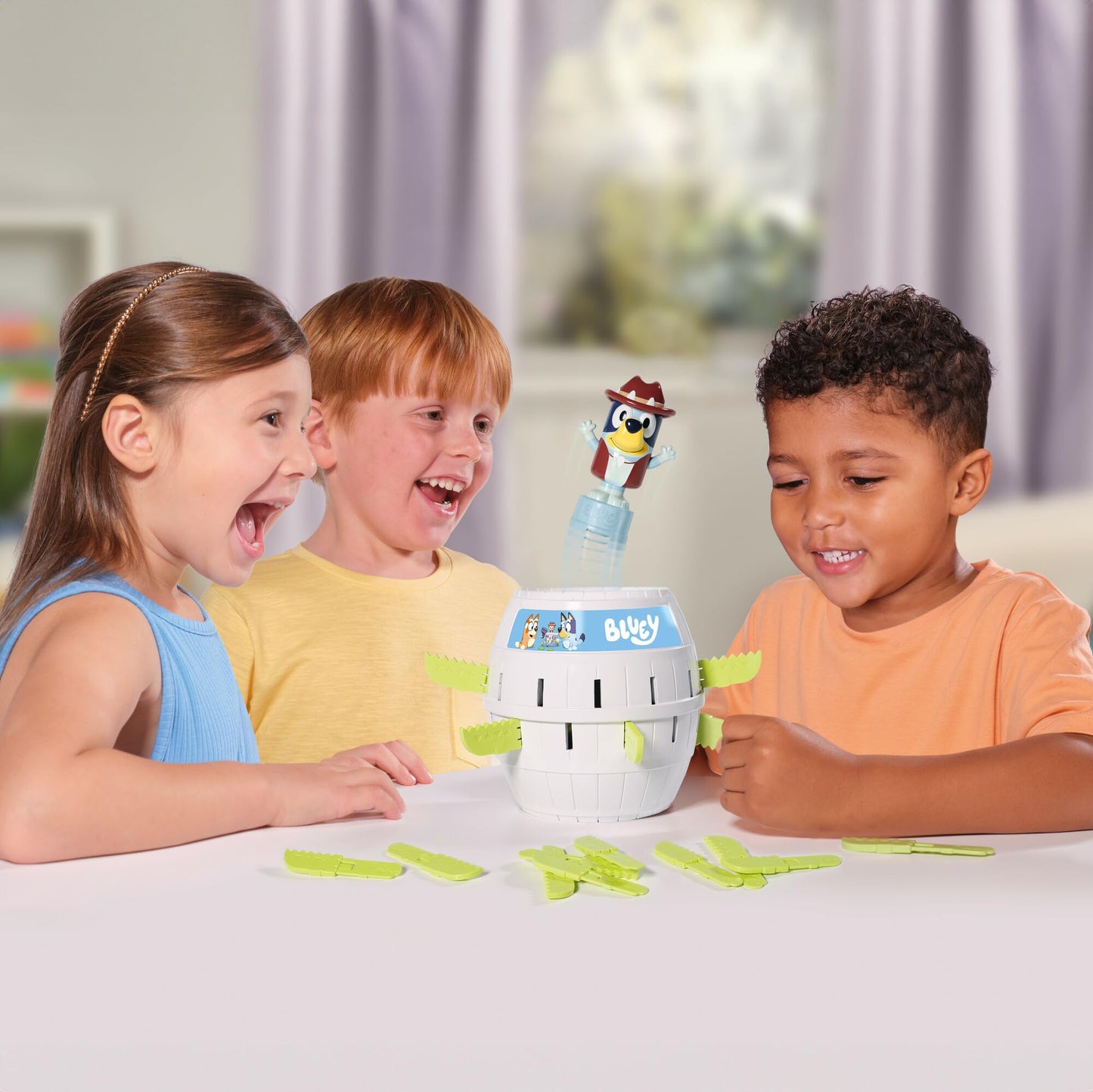 TOMY Pop Up Bluey Game – Family & Preschool Fun for 2-4 Players, Ages 4+