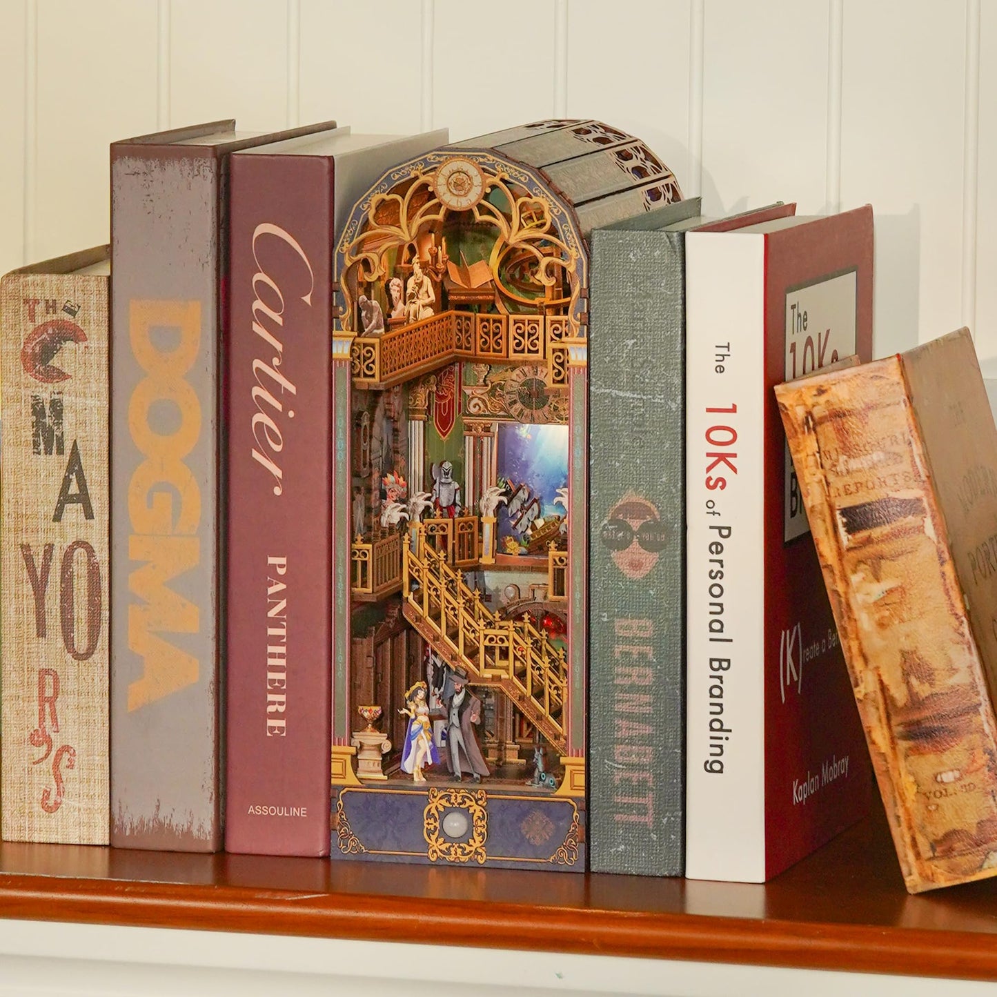 Tonecheer Spacetime Museum Book Nook Kit — 3D Wooden Puzzle with LED Lights