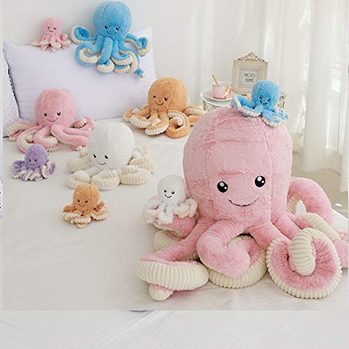 TONGSONG Octopus Plush – Pink 15.7in Cute Cartoon Sea Creature Toy
