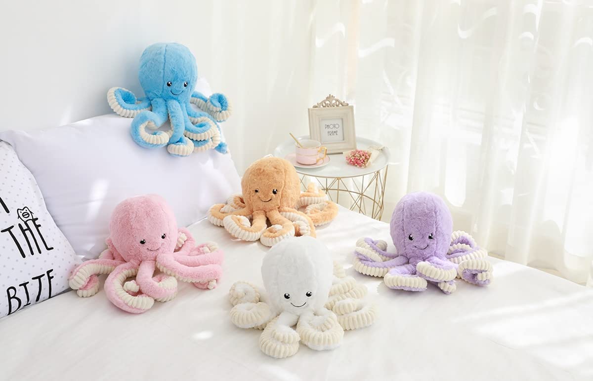 TONGSONG Octopus Plush – Pink 15.7in Cute Cartoon Sea Creature Toy