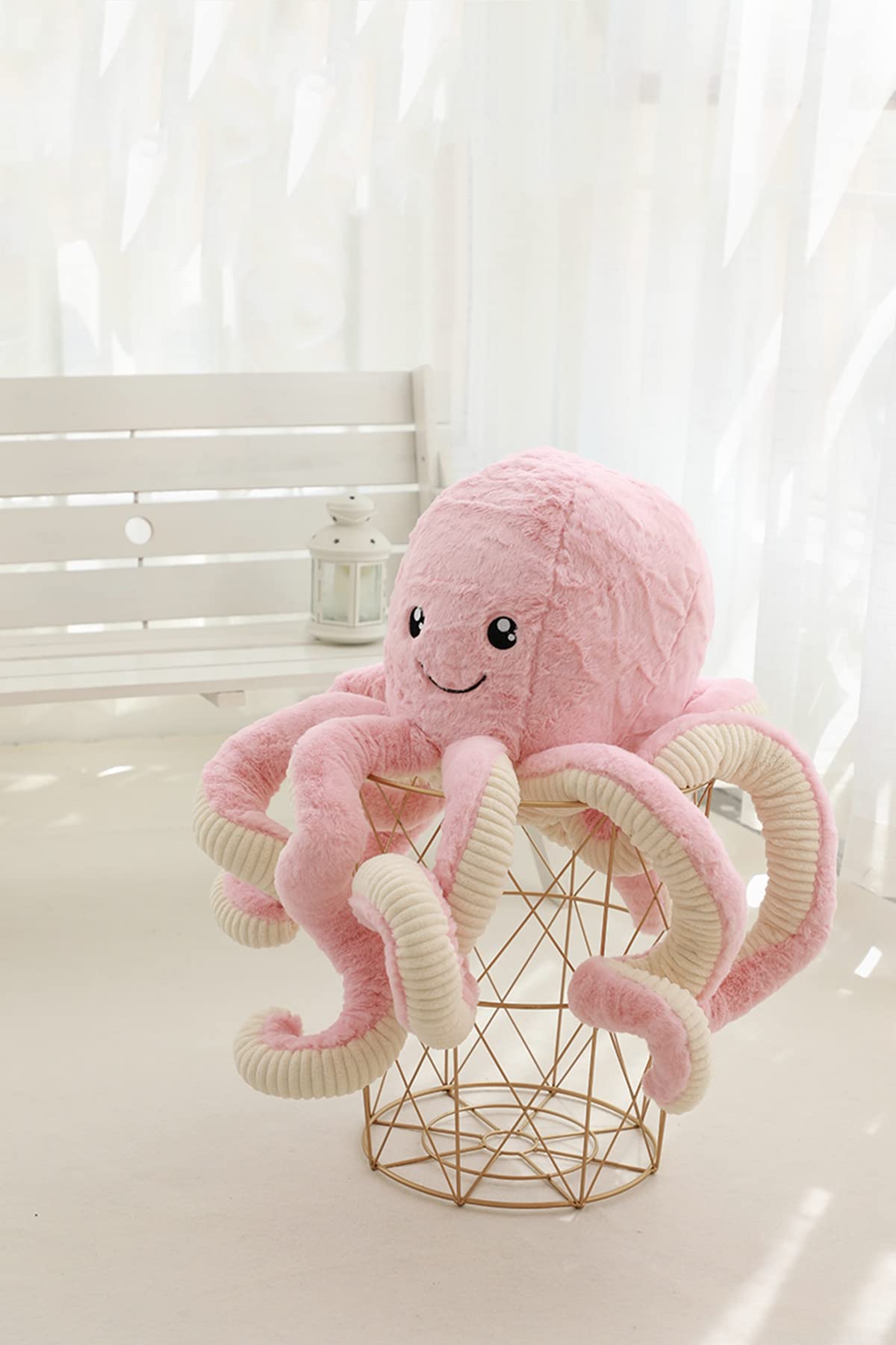 TONGSONG Octopus Plush – Pink 15.7in Cute Cartoon Sea Creature Toy