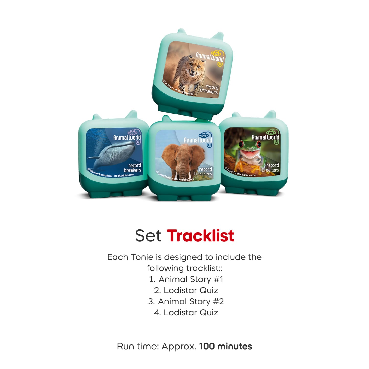 Tonies Animal World: Record Breakers Clever Set – 4 Pack