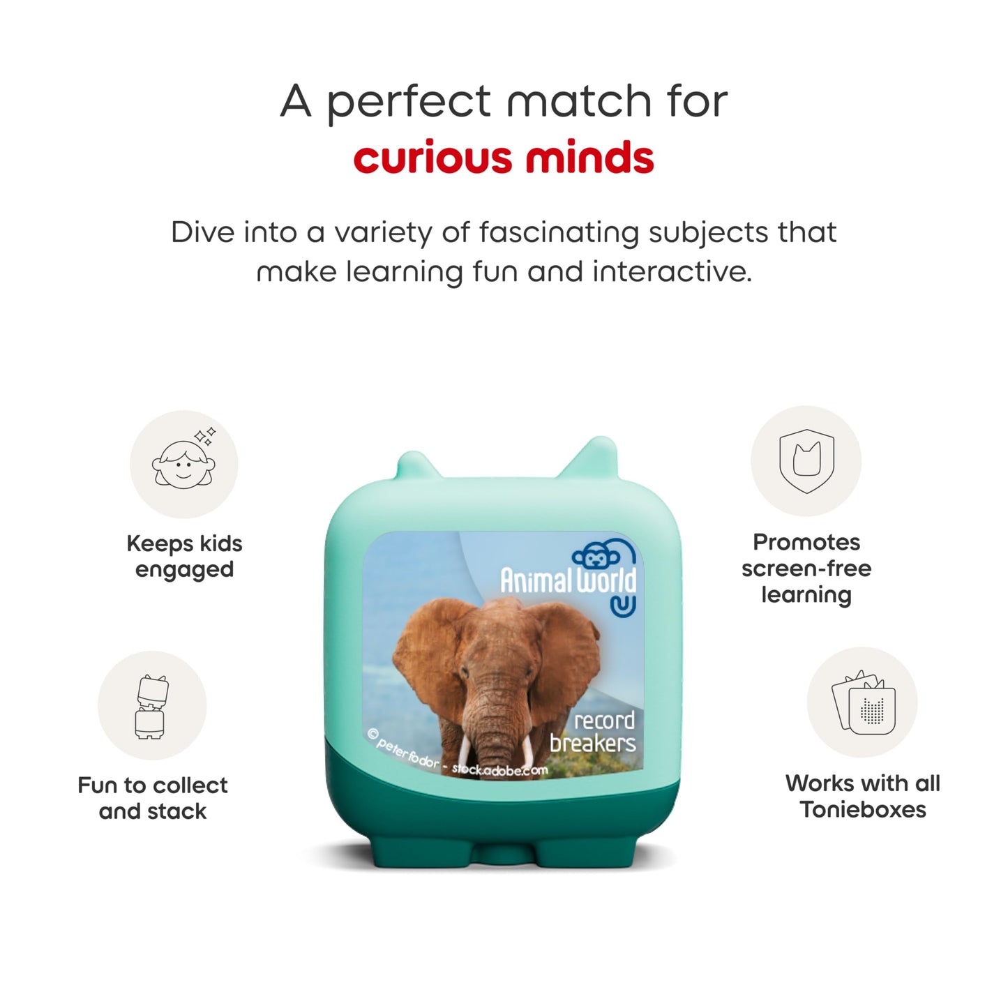 Tonies Animal World: Record Breakers Clever Set – 4 Pack