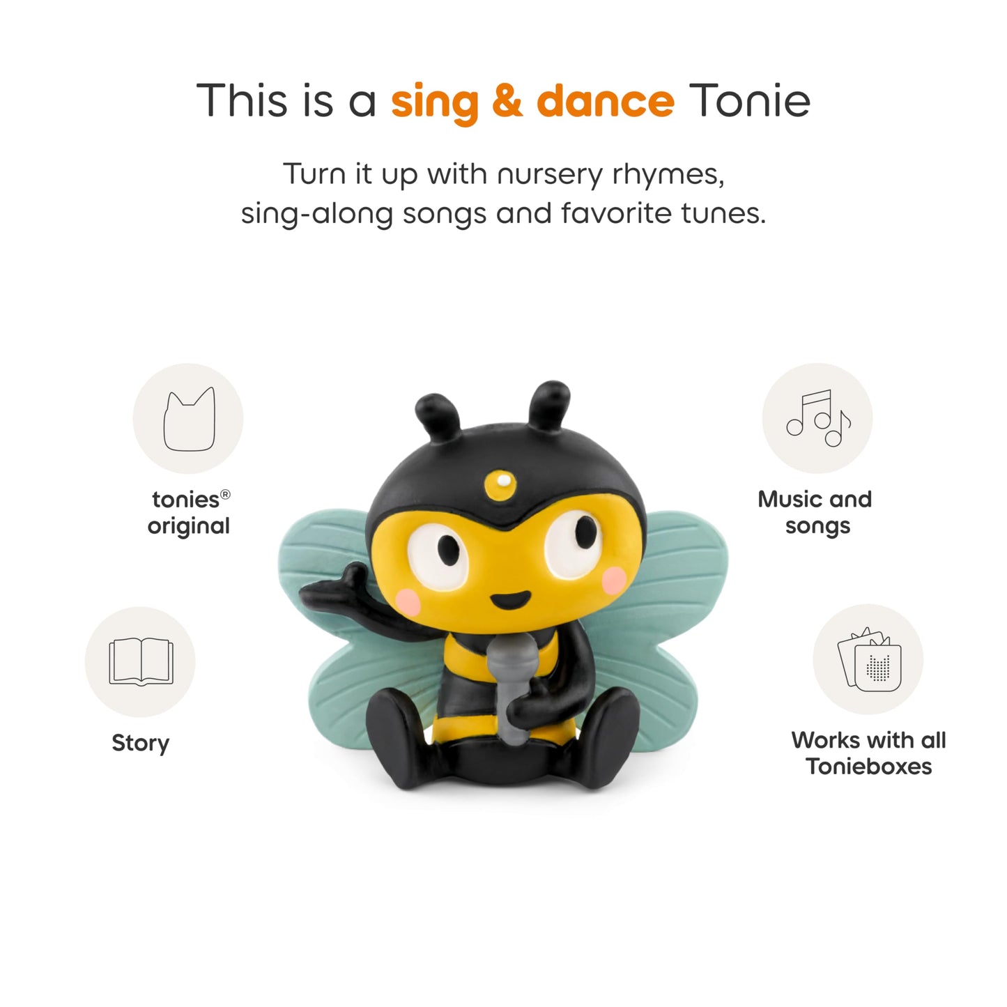 Tonies Bugs! Audio Toy Figurine – Favorite Children’s Songs & Stories