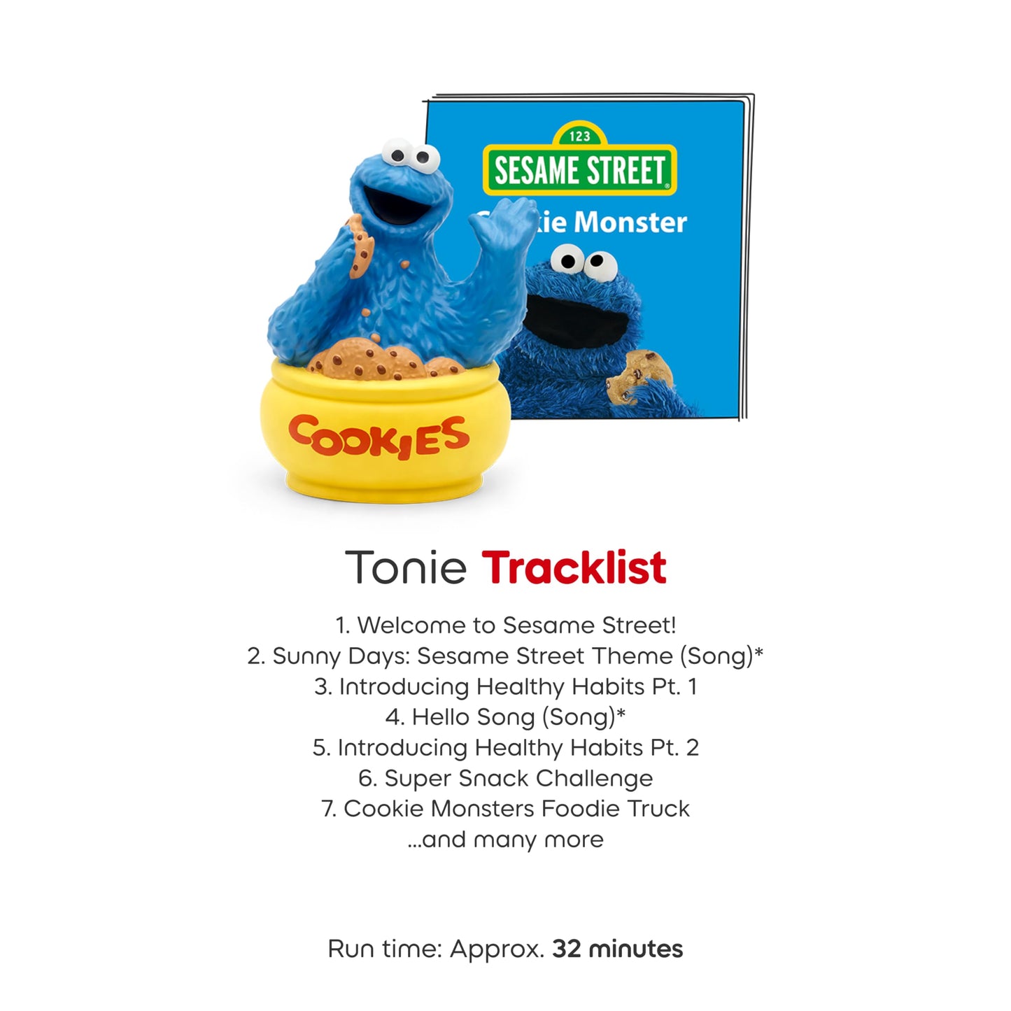 Tonies Cookie Monster Audio Toy Figurine from Sesame Street