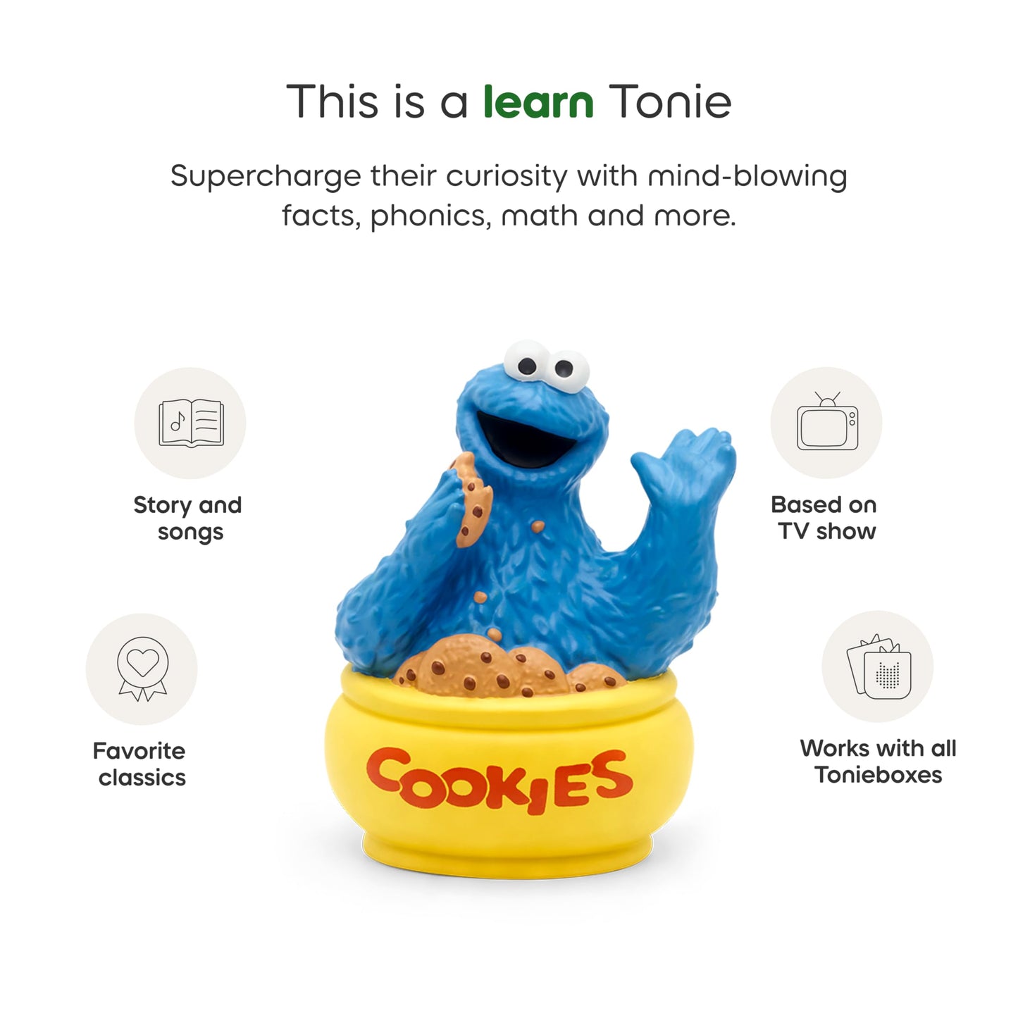 Tonies Cookie Monster Audio Toy Figurine from Sesame Street
