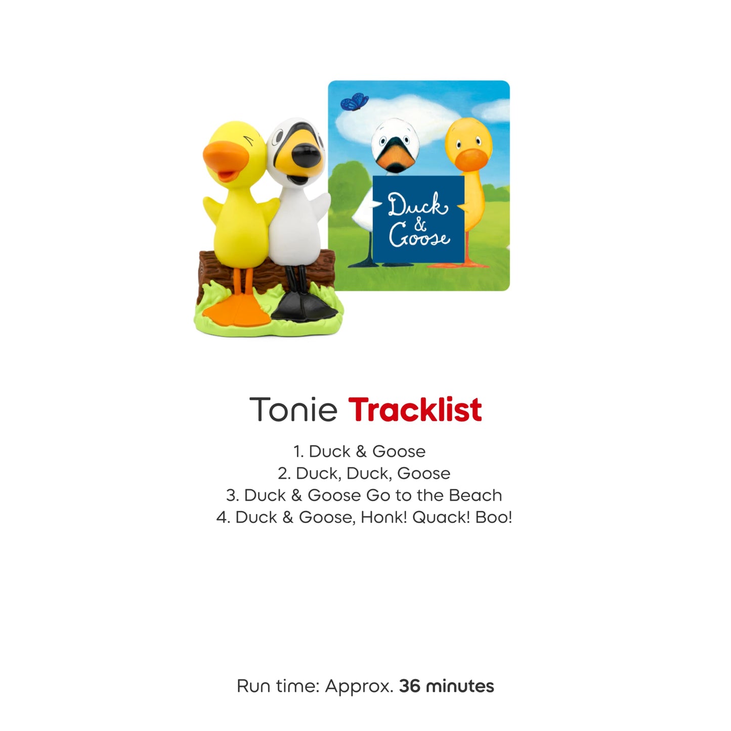 Tonies Duck & Goose Audio Toy Figurine – 4 Stories, 36 Minutes