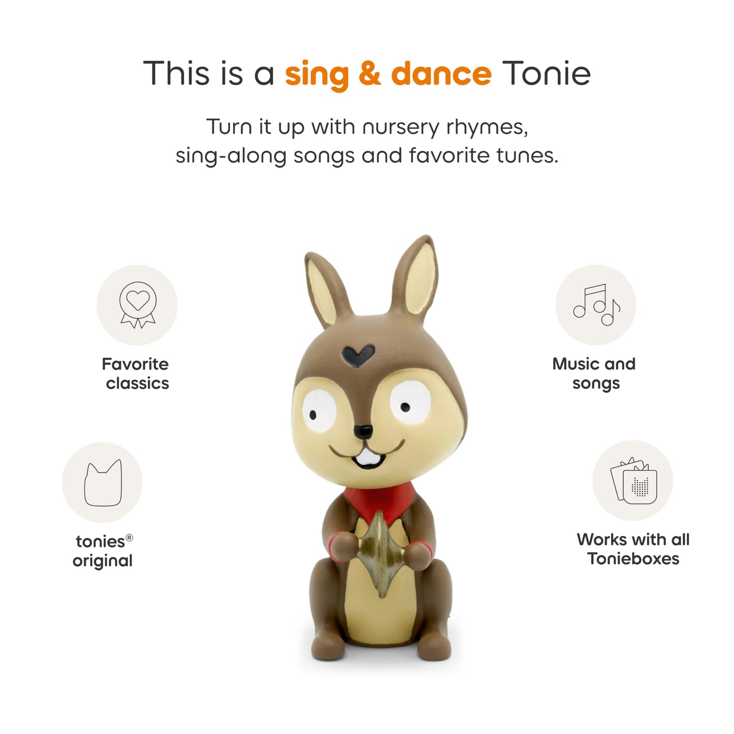 Tonies Favorite Children’s Songs: Sing-Along Audio Toy Figurine (17 Tracks) | Tonies Originals
