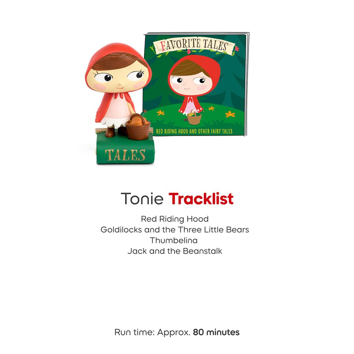 Tonies Favorite Tales: Red Riding Hood and Other Fairy Tales – Celebrity-Narrated Audio Toy Figurine